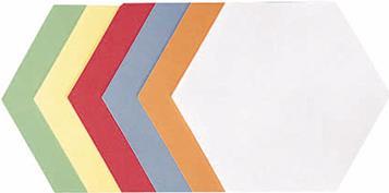 FRANKEN Moderationskarte, Wabe, 190 x 165 mm, sortiert in den Farben: weiß, hellblau, rot, gelb, ora