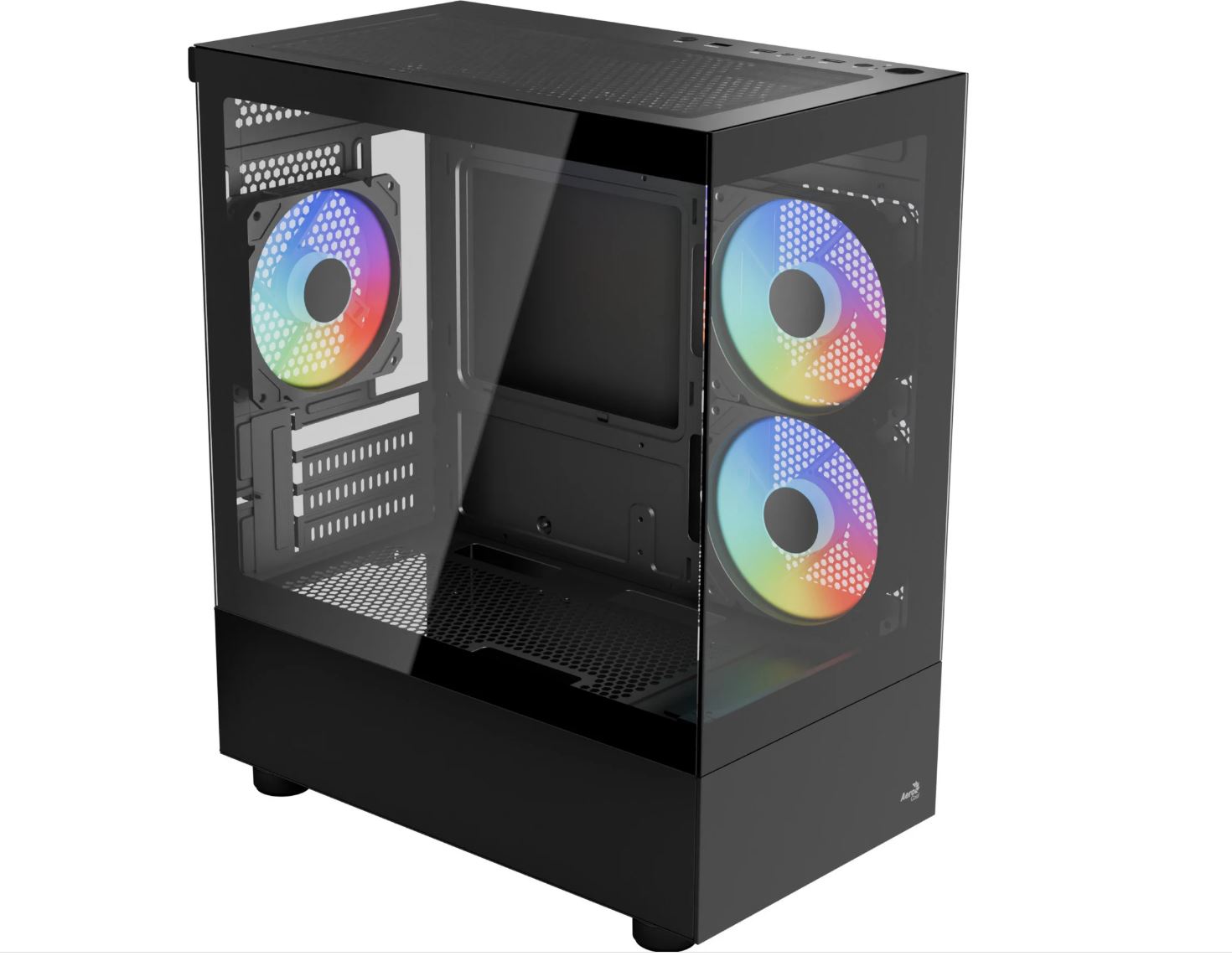 AeroCool Viewport Mini-G-BK-v4 Micro-ATX Gehäuse – ARGB, Tempered Glass, Schwarz