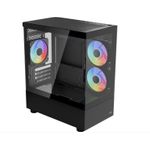 AeroCool Viewport Mini-G-BK-v4 Micro-ATX Gehäuse – ARGB, Tempered Glass, Schwarz