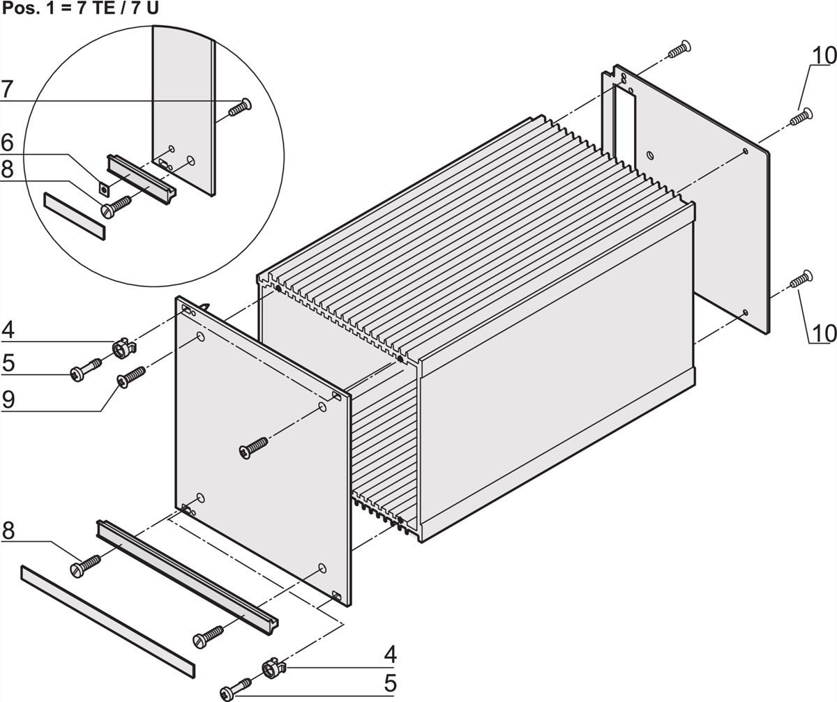 SCHROFF Montagematerial für eine HF-Kassette - BEFEST.TEILE HF-KASSETTE (21100105)