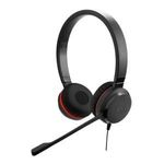 JABRA EVOLVE 30 II Duo - Stereo kabelgebundenes On-Ear Headset - 3.5mm Klinke (ohne Controller u. Headsetbeutel) (14401-21)