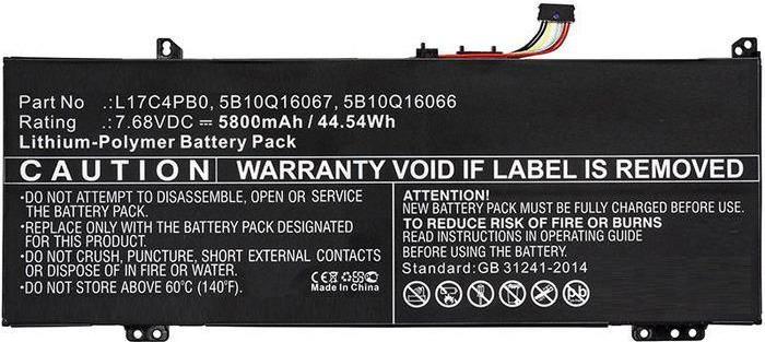 CoreParts Laptop Battery 45Wh Li-ion 7.68V 5800mAh Black (5B10Q16066-CP)