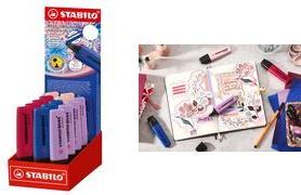 STABILO Textmarker BOSS ORIGINAL NatureCOLORS, 15er Display Keilspitze, Strichstärke: 2,0 (70/15-6)