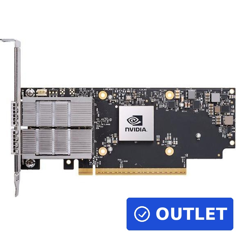 NVIDIA ConnectX-7 Netzwerkadapter PCIe 5.0 x16 NDR200/200GbE Dual-Port QSFP112 (900-9X7AH-0078-DTZ) (geöffnet)