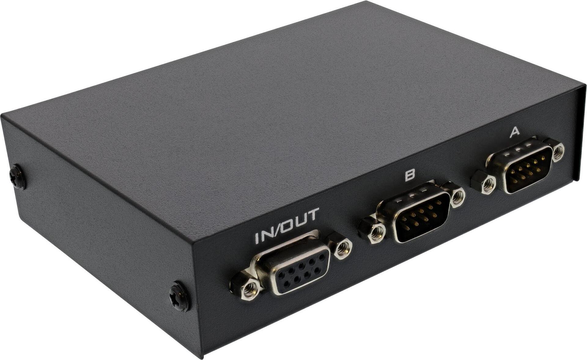 InLine® Seriell-Umschalter manuell 2-fach, RS232, 9-polig Sub-D (60609)