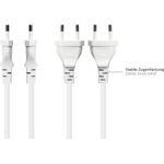 Euro-Netzkabel Euro-Stecker Typ C (gerade) an C7/Euro 8 Buchse (gerade), weiß, 0,75 mm², 3 m, Good Connections® (P0370-W030)