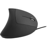 MediaRange ergonomische Maus optisch kabelgebunden für Rechtshänder black (MROS230)
