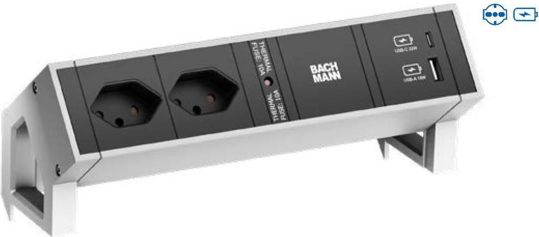 Bachmann DESK2 2xP40 1xUSB A&C 22W (902.926)