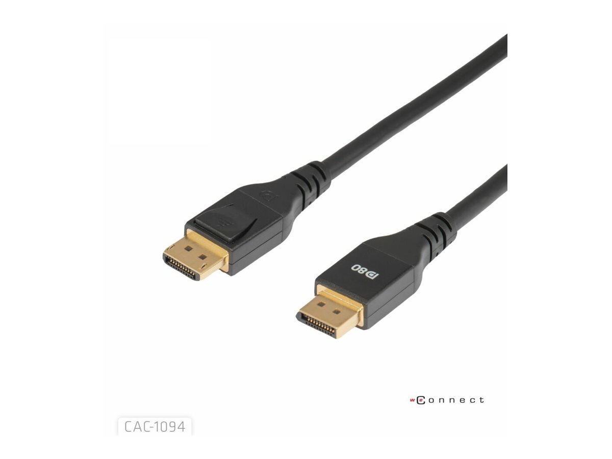 Club 3D DisplayPort 2.1 Kabel DP80 zertifiziert 2 m Schwarz