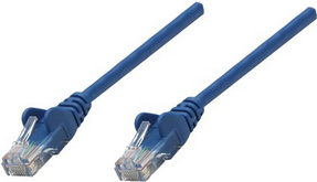 Intellinet Network Patch Cable, Cat6, 7,5m, Blue, Copper, U/UTP, PVC, RJ45, Gold Plated Contacts, Snagless, Booted, Lifetime Warranty, Polybag (738781)