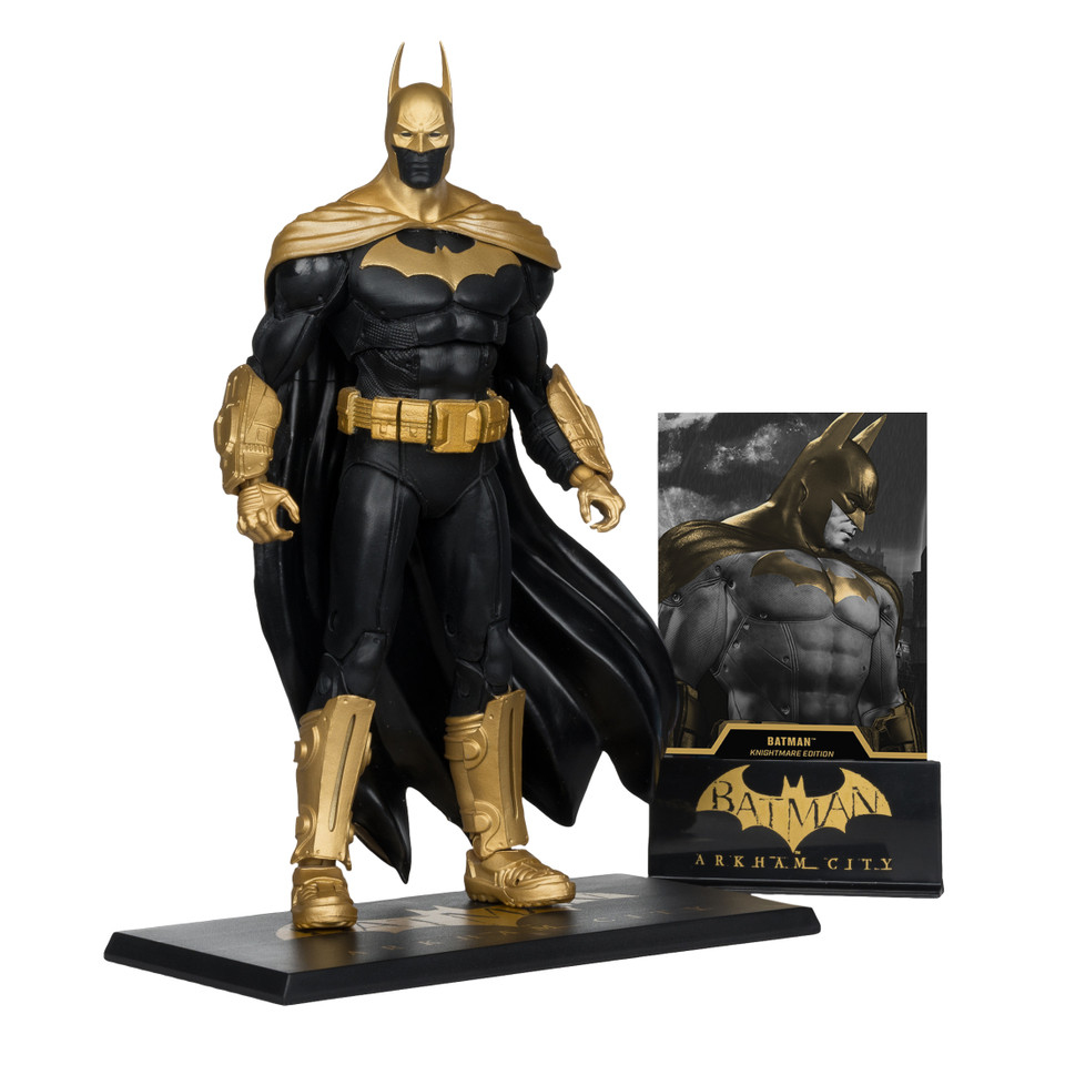 McFarlane DC Multiverse Batman Knightmare Action Figur Arkham City 178 mm Gold/Schwarz