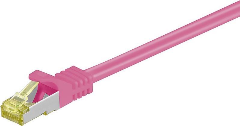 DSIT RJ45 Netzwerkkabel S/FTP (PiMF), mitCat.7 Rohkabel, Rosa, 30m (DC-79-300)