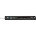 Brennenstuhl Premium-Line, power distribution unit, 6 sockets, 3.0m, black, 2x USB, with switch and surge protection (1951164603)