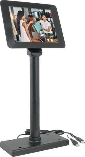 ARTDEV SD800 - 8' Kassenmonitor, True Flat Display, USB Anschluss, schwarz (SD800-U)