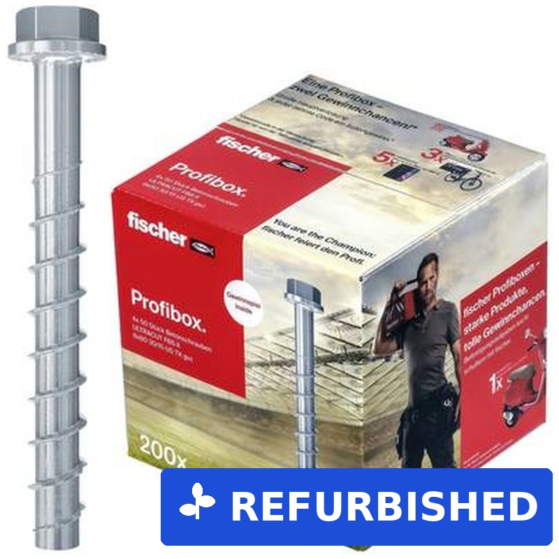 Fischer 553686 ULTRACUT FBS II Betonschraube 8 mm 80 mm Stahl galvanisch verzinkt - 200 Stück (553686) (B-Ware)