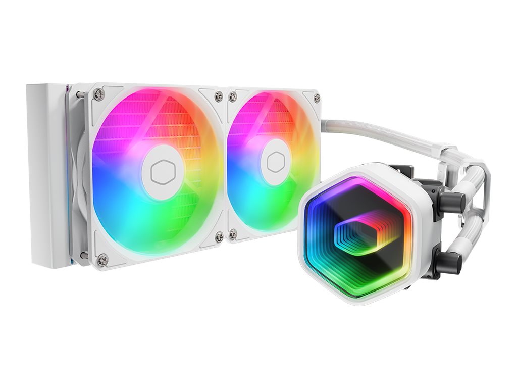 Cooler Master MasterLiquid 240 Core II CPU-Flüssigkeitskühlung 240 mm 2x 120 mm Lüfter RGB Weiß