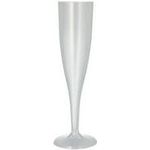 PAPSTAR Mehrweg-Sektglas PP, 0,1 l, transluzent, 10er aus Polypropylen, Durchmesser: 48 mm, Höhe: 201 mm, - 1 Stück (89729)
