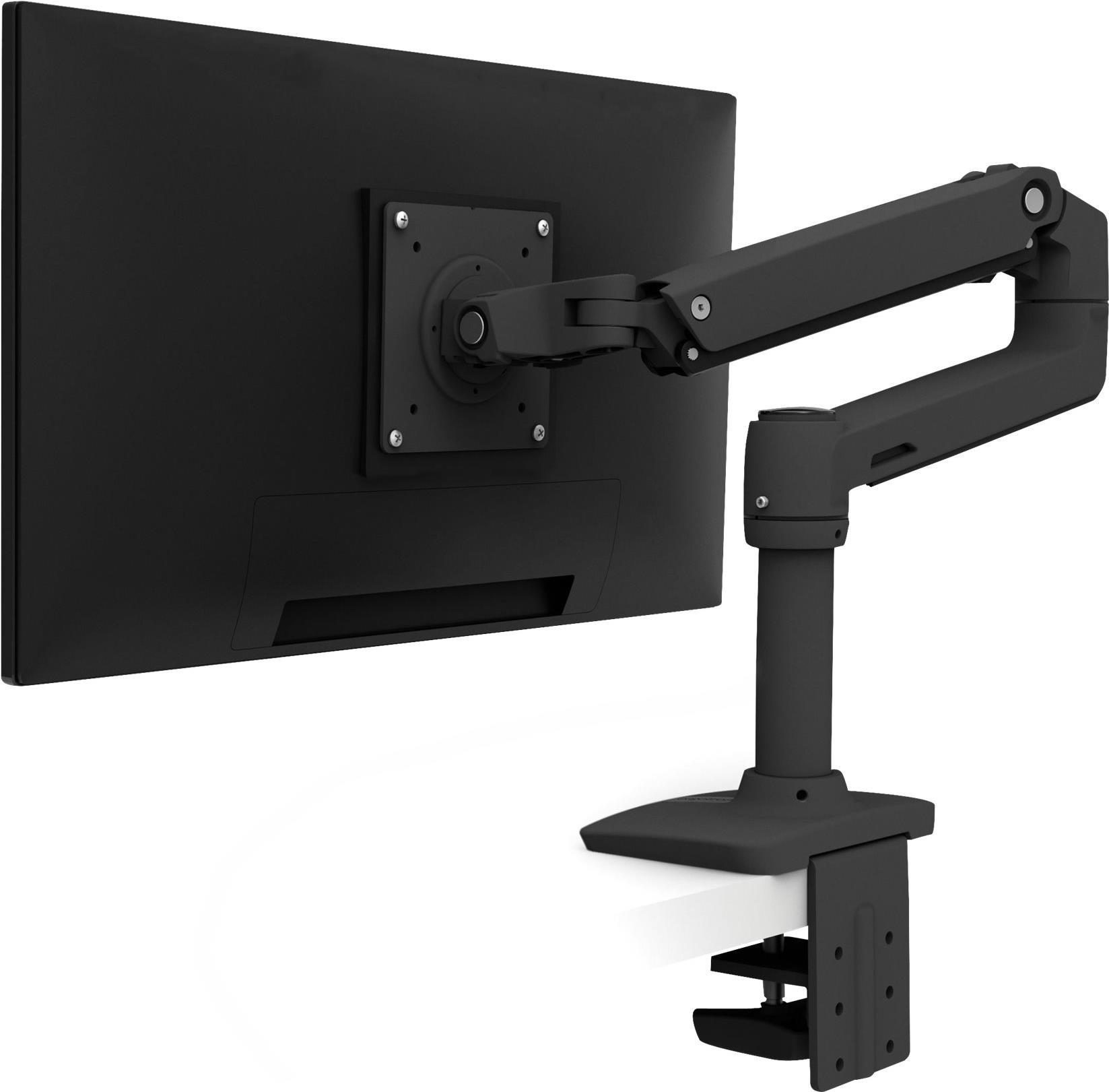 ERGOTRON LX Monitor Arm in Schwarz - Monitor Tischhalterung mit patentierter CF-Technologie für Bildschirme bis 86,40cm (34") und 3,2-11,3 kg, VESA Standard