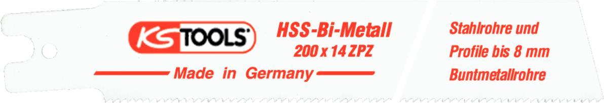 KS TOOLS Säbelsägeblatt Rems, HSS-Bi-Metall, 200mm, 1,8mm, 5er Pack (129.4454)