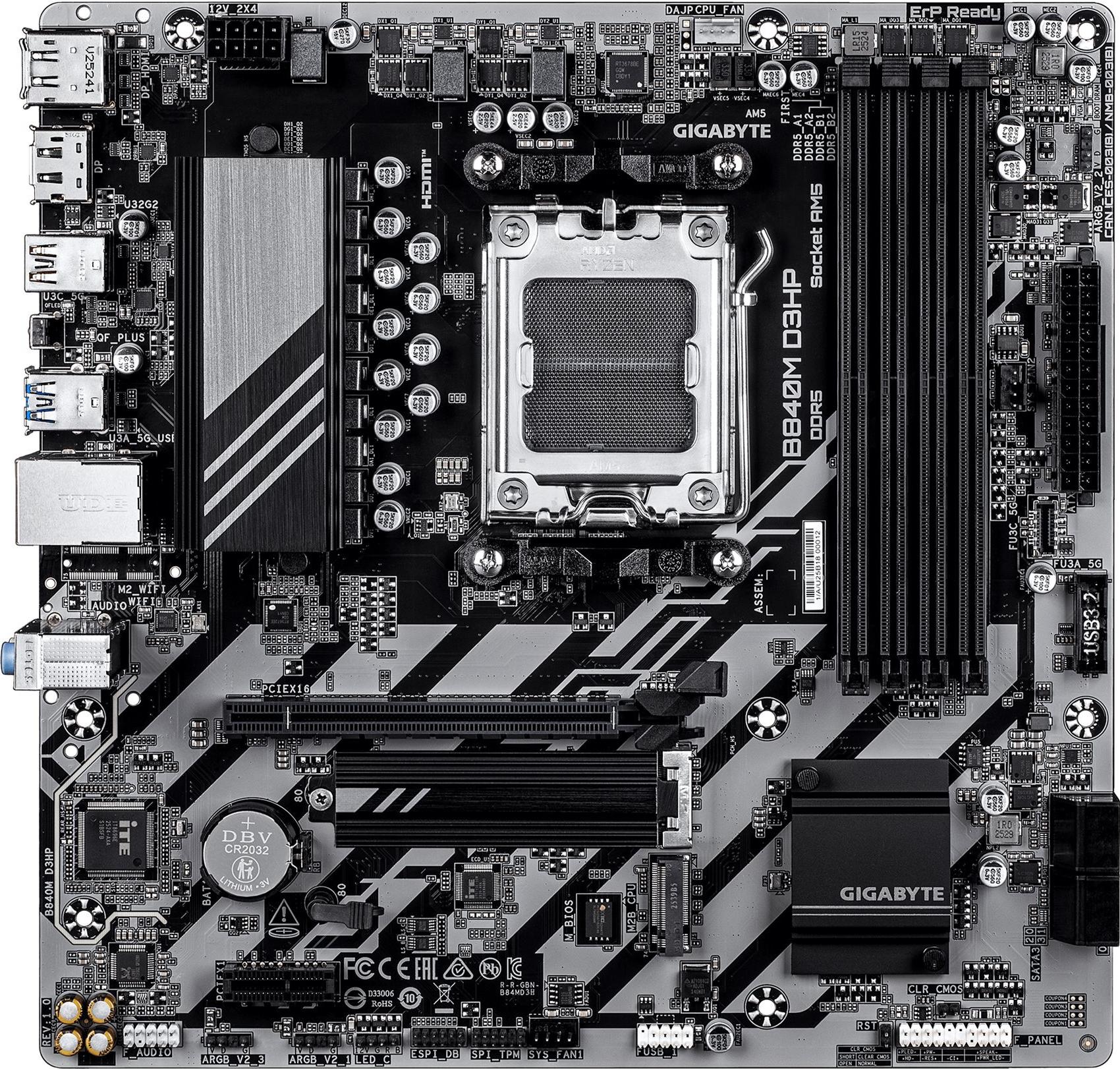Gigabyte B840M D3HP (B840,AM5,mATX,DDR5) (B840M D3HP)