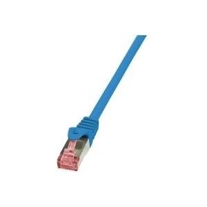 LogiLink Patchkabel, Kat. 6, S/FTP, 10,0 m, blau geschirmt (PIMF), 4 x 2 AWG 27/7, Belegung: 1:1, Kupferader, - 1 Stück (CQ2096S)