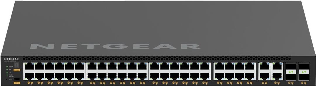 Netgear M4350-44M4X4V (MSM4352)-44x2.5G, 4x10G/Multi-gig PoE++ (194W base, up to 3,314W) and 4xSFP28 25G Managed Switch (MSM4352-100NES)