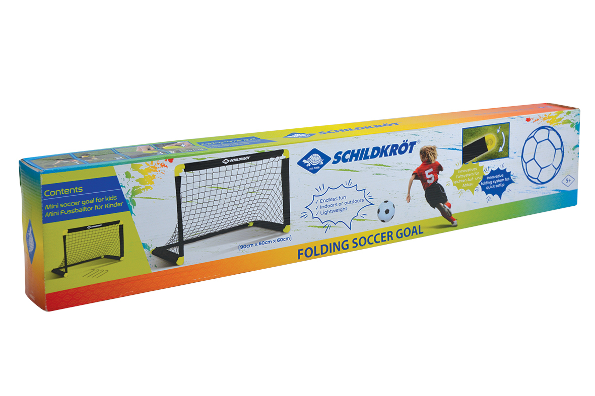 SCHILDKRÖT Faltbares Fußballtor 900 x 600 x 600 mm Schwarz/Gelb