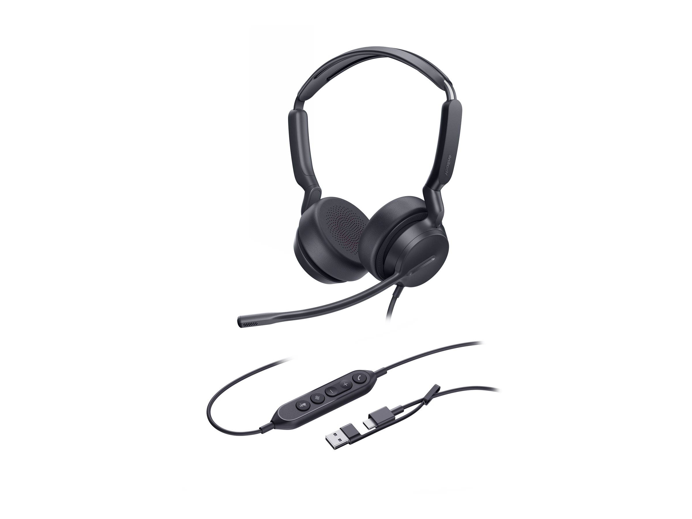Yealink UH42 Dual On-Ear Headset USB-A USB-C Schwarz