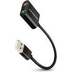 AXAGON ADA-12 USB 2.0, Stereo Audio Mini-Adapter, 15 cm Kabellänge (ADA-12)