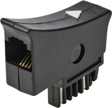 Renkforce Telefon (analog) Adapter [1x TST-Stecker - 1x RJ11-Stecker 6p4c] Schwarz (RF-5046540)