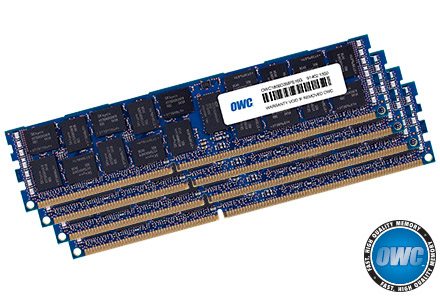 OWC 64 GB DDR3 1866 MHz ECC RDIMM Kit (4×16 GB) 240-Pin Blau