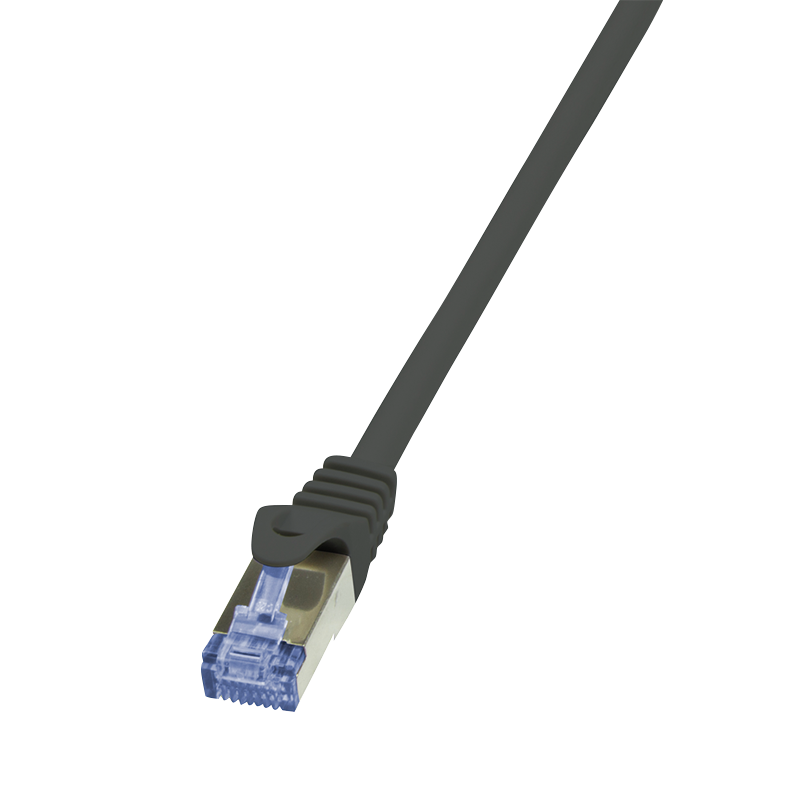 LogiLink Patchkabel PrimeLine, Kat. 6A, S/FTP, 50 m, schwarz mitCat.7 Rohkabel, geschirmt (PIMF), 4 x 2 AWG 26/7 - 1 Stück (CQ4143S)