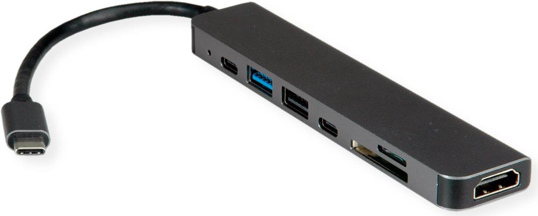 VALUE USB-C Dock HDMI+2x USB A 2.0+3.2G+SD/TF+PD 4K (12.99.1136)