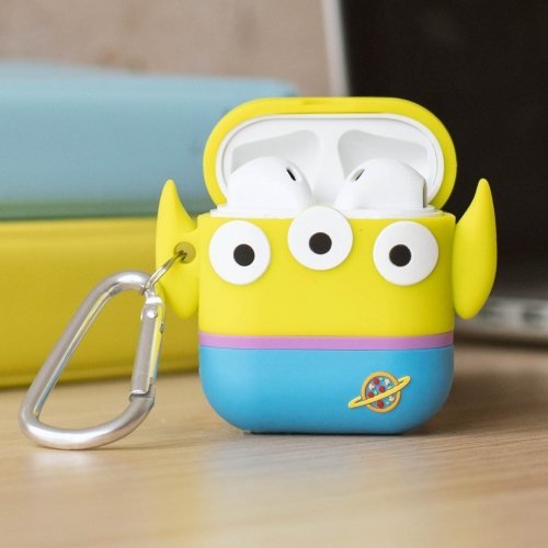 ThumbsUp! PowerSquad AirPods Case Alien 3D-Silikon Blau, Weiß, Gelb