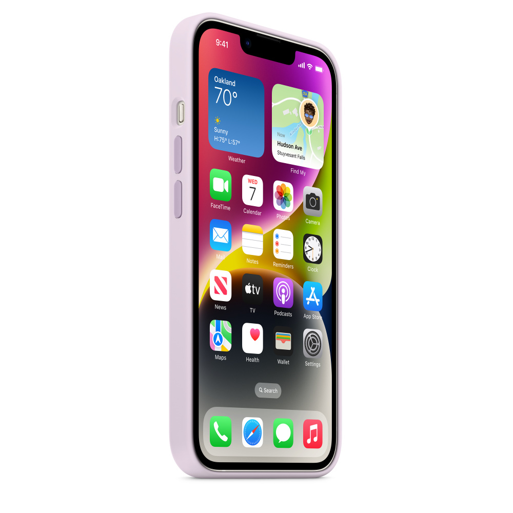 Apple iPhone 14 Silicone Case mit MagSafe Lilac