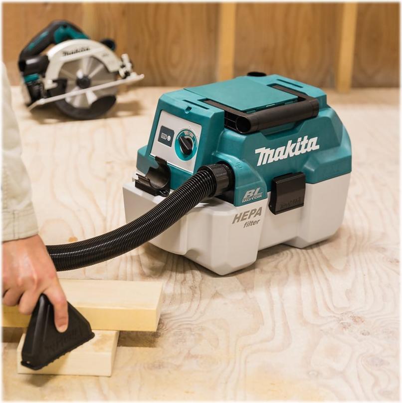 Makita DVC750LZX3 Akku-Kanister-Staubsauger 7,5 l 18V HEPA Grau/Grün