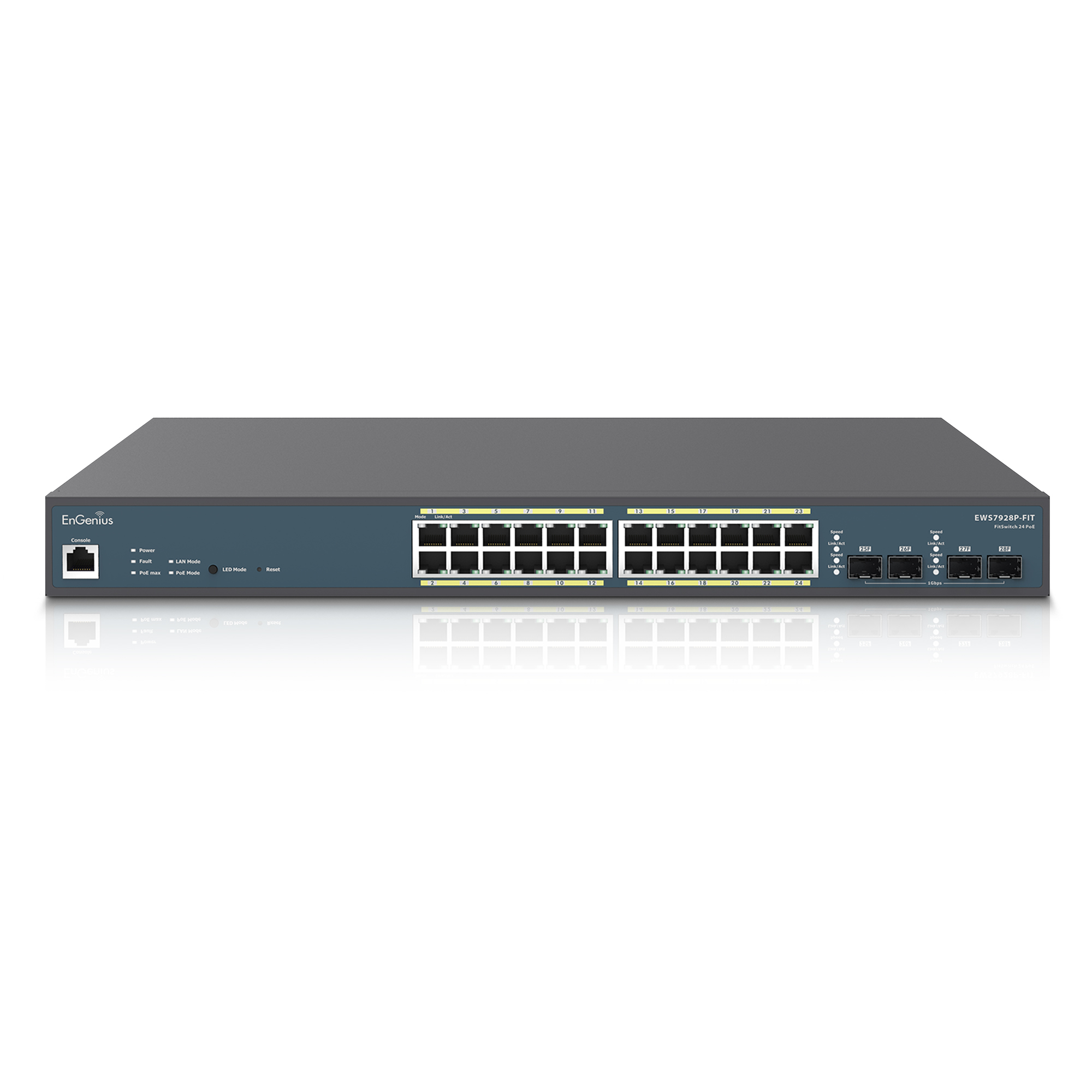 EnGenius EWS7928P-FIT Managed L2/L3 Gigabit PoE Switch Grau
