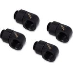 Alphacool 17615 Anschlussteil für Wasserschlauch Schlauchanschluss Messing Schwarz 4 Stück(e) (17615)