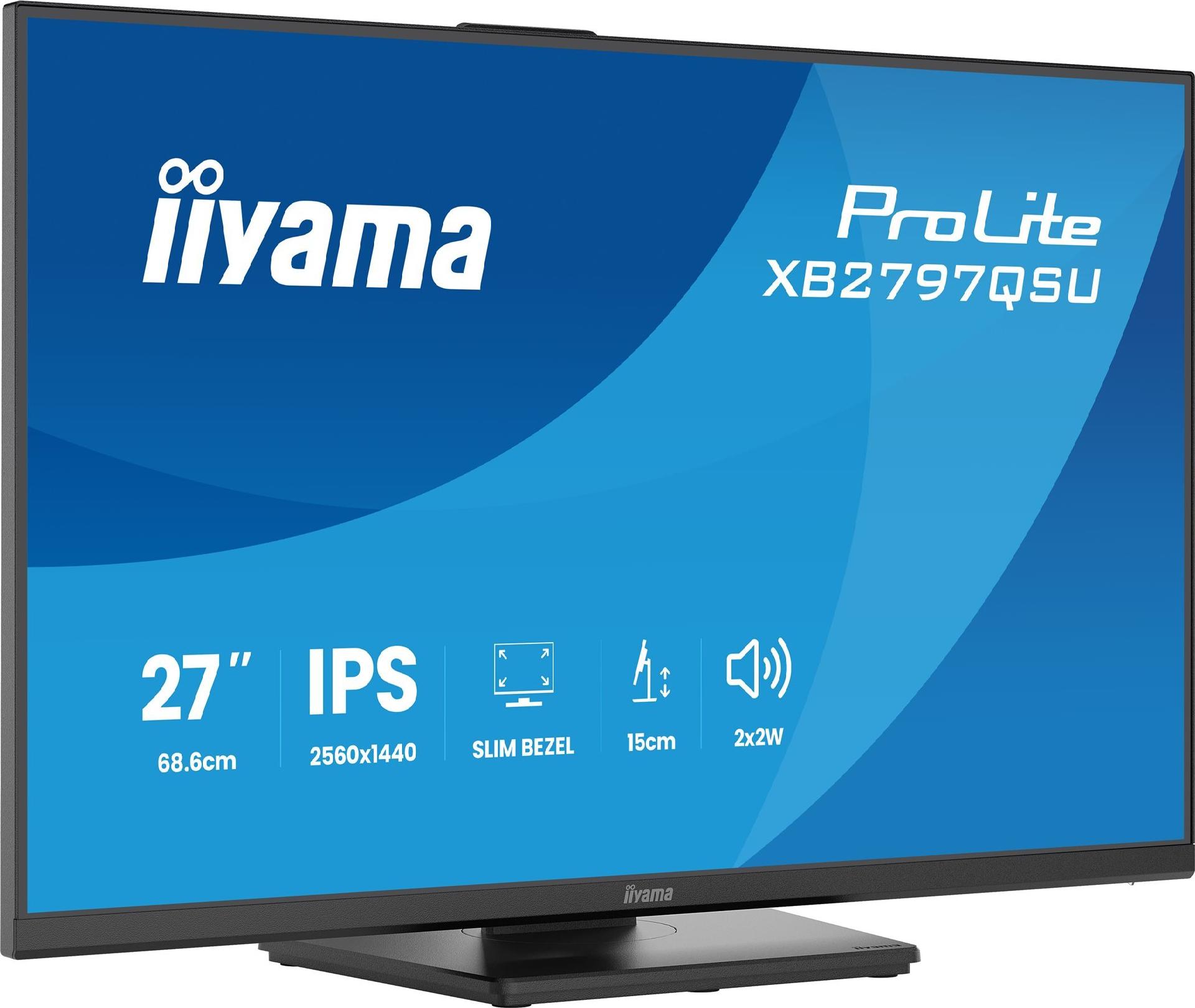iiyama ProLite XB2797QSU-B1 27" QHD IPS-Monitor 2560 x 1440 75 Hz Schwarz
