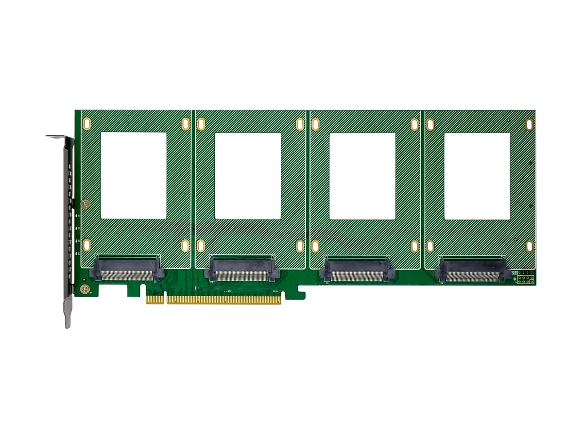 InLine 76660R PCIe 3.0 x16 Speicher-Controller 4x U.2 NVMe Silber