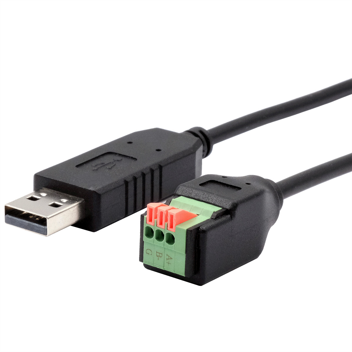 Exsys EX-13009 USB zu Seriell RS-485 Kabel mit Terminal Block und Drucktaster 1 m FTDI Chipsatz