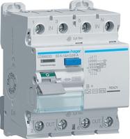 Hager CDB663D FI-Schutzschalter 4-polig 10kA 63A 30mA Typ B+ (CDB663D) (geöffnet)