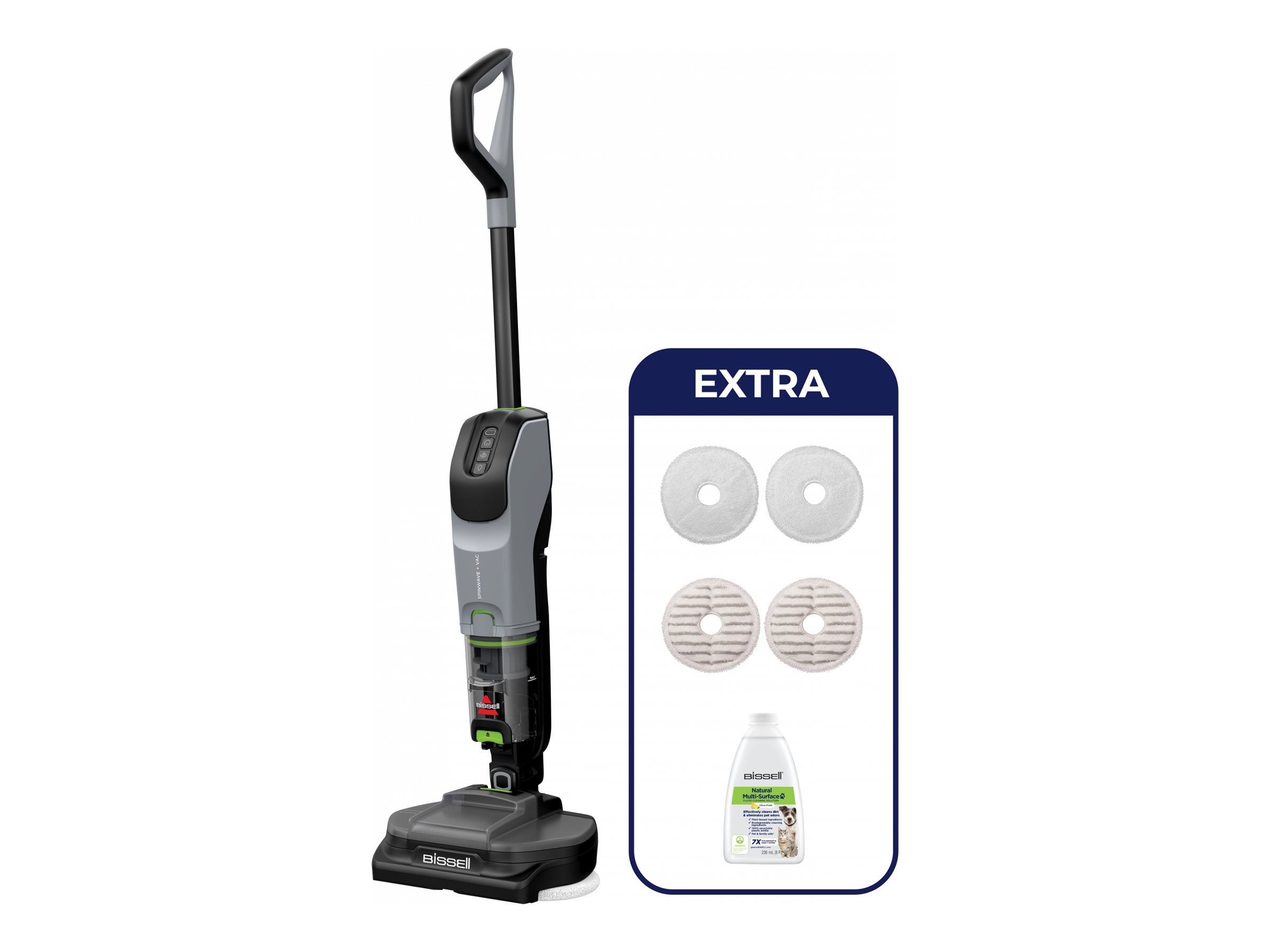 BISSELL SpinWave Vac Pet Pro 3898N Akku-Stabstaubsauger 70 min Schwarz, Grau