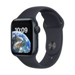 Apple Watch SE (GPS) - 40 mm - Midnight Aluminium - intelligente Uhr mit Sportband - Flouroelastomer - Midnight - Bandgröße: regelmäßig - 32GB - Wi-Fi, Bluetooth - 26,4 g (MNJT3FD/A)
