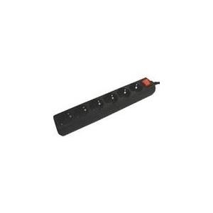Brennenstuhl Steckdosenleiste 6-fach mit Schalter, schwarz 1,4 m Zuleitung (1550600416)