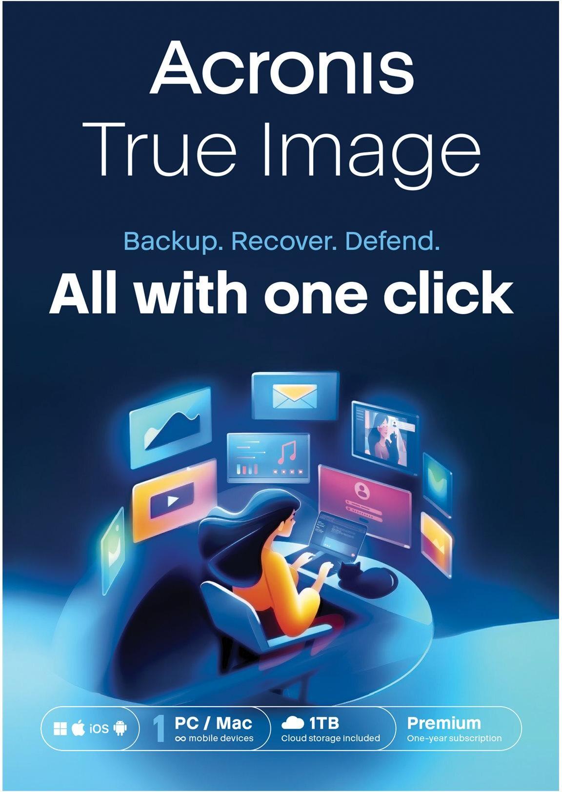 Acronis Cyber Protect Home Office Premium 1 PC 1 Jahr Abonnement 1 TB Cloud-Speicher