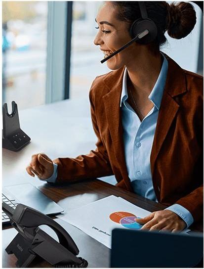 Yealink WH64 Mono UC Headset Kabellos On-Ear Bluetooth DECT USB-C Schwarz
