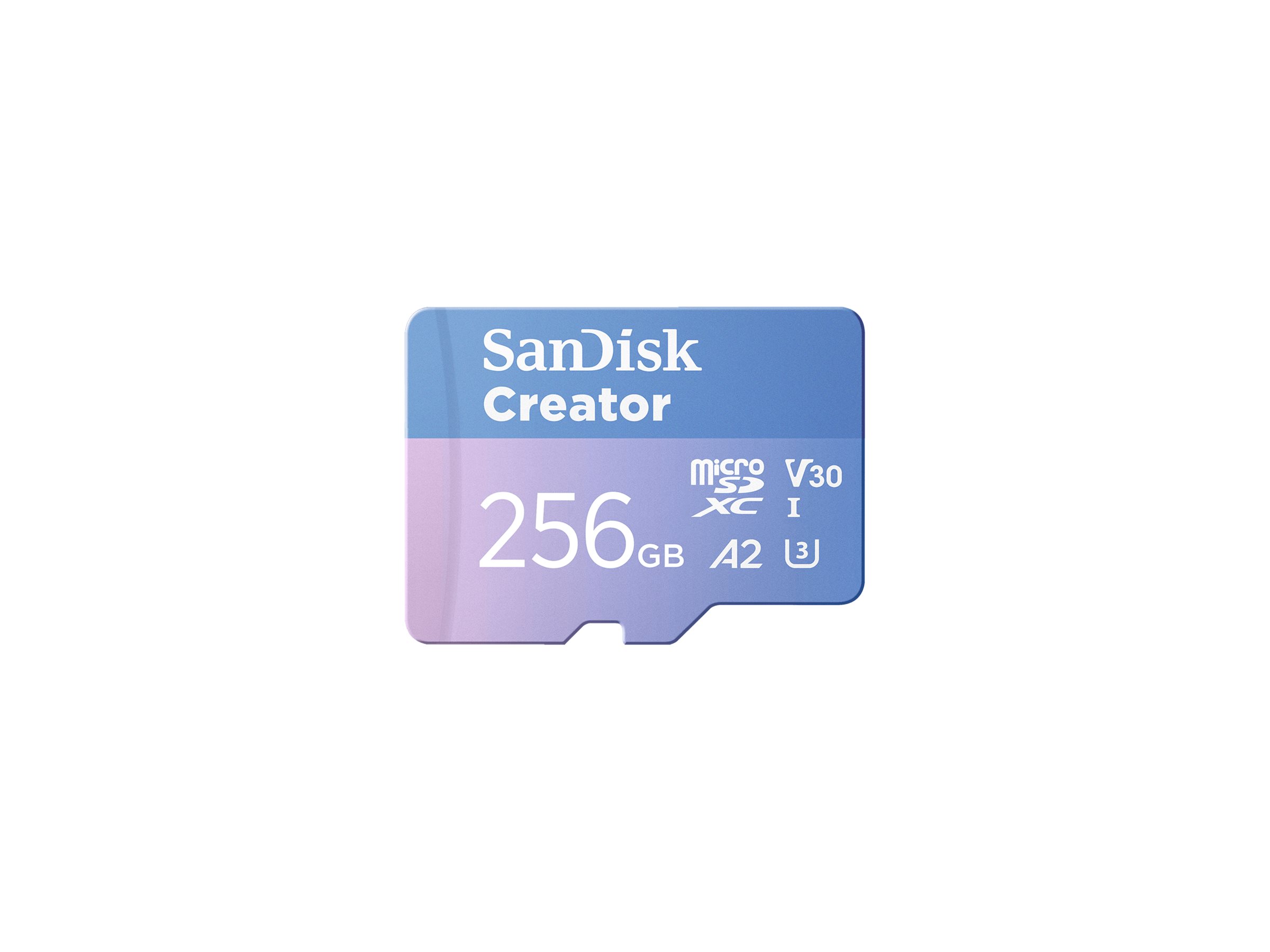 SanDisk Creator microSDXC UHS-I 256 GB A2 V30 Blau