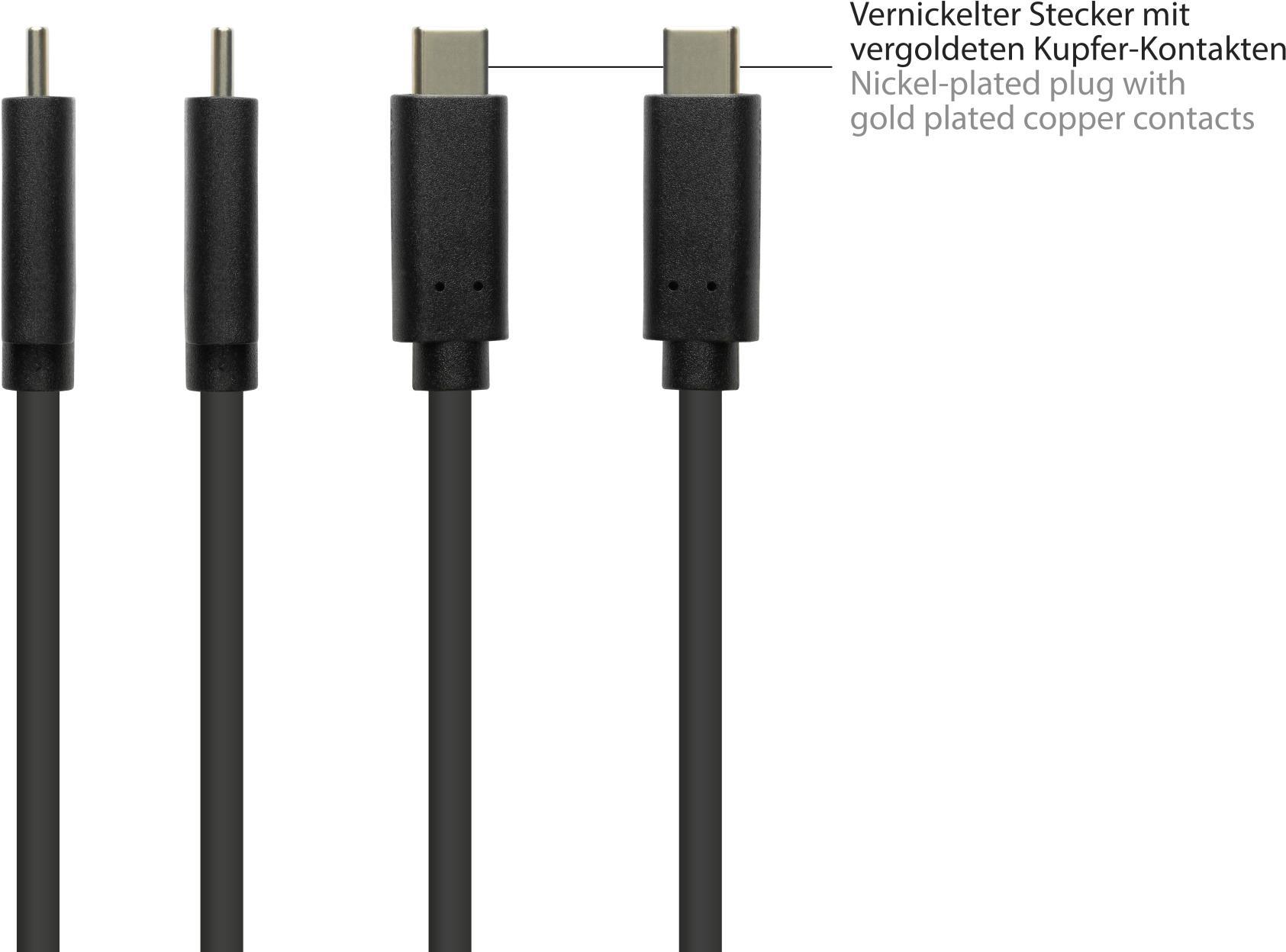 Alcasa 2831-AC005S USB Kabel 0,5 m USB 3.2 Gen 2 (3.1 Gen 2) USB A USB C Schwarz (2831-AC005S)