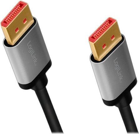 LogiLink CDA0105 DisplayPort-Kabel 2 m Schwarz, Grau